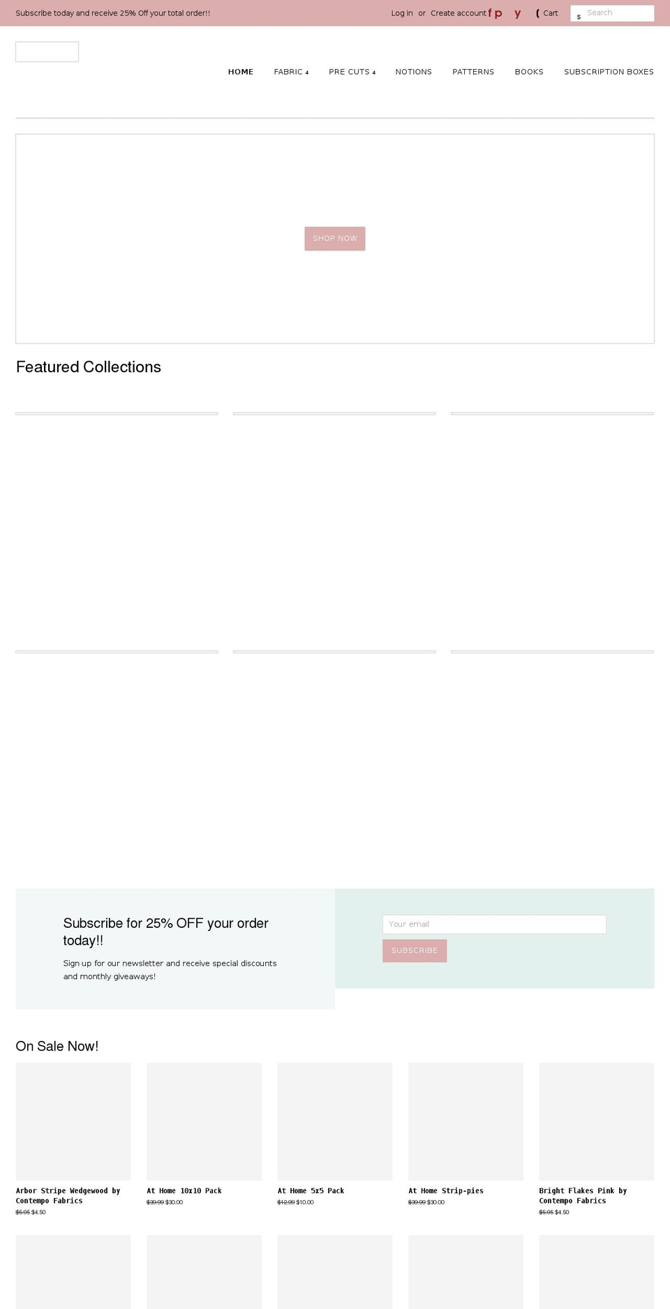 thequiltingaddict.com shopify website screenshot