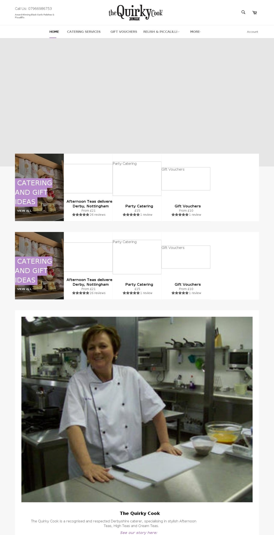 thequirkycook.co.uk shopify website screenshot