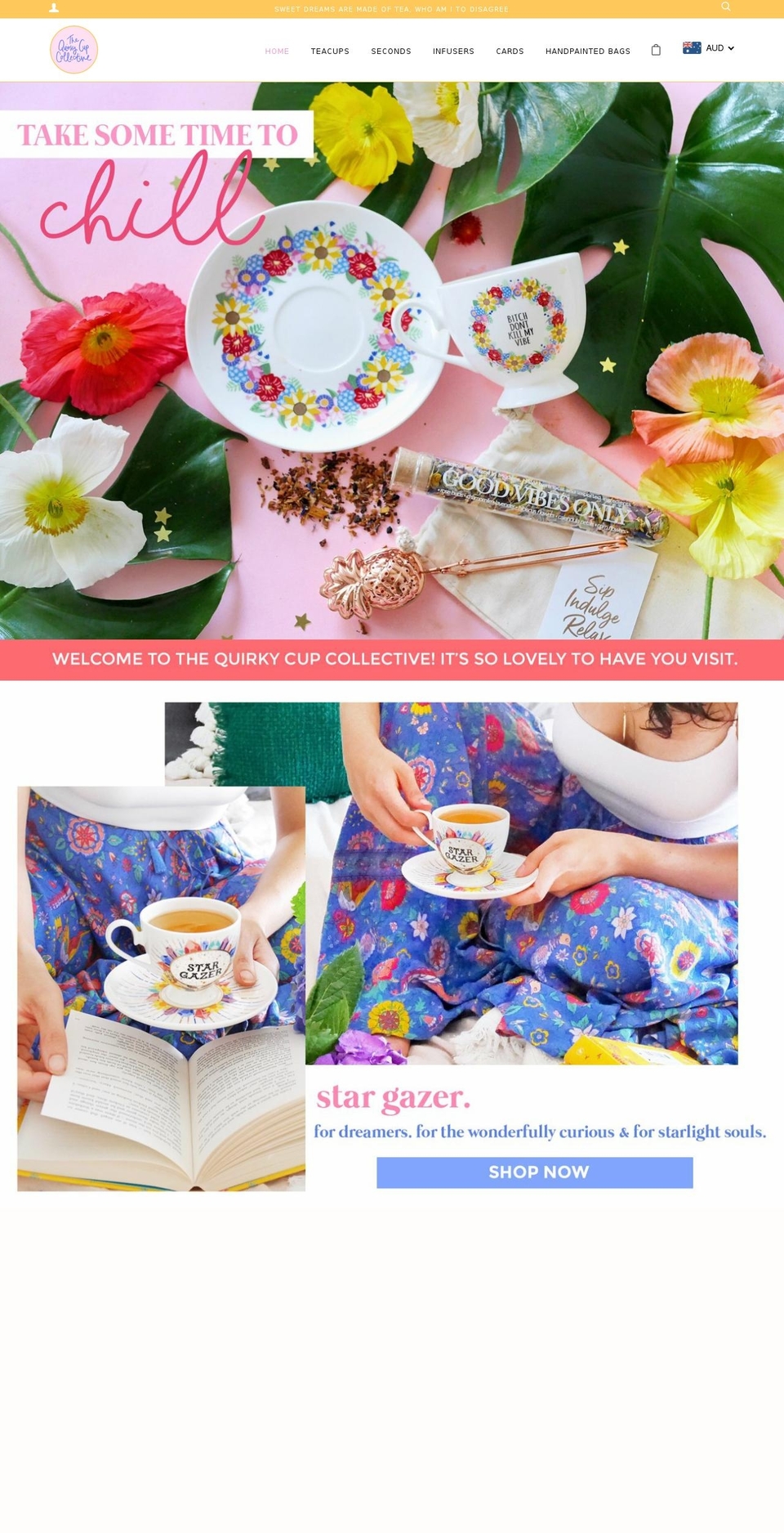 thequirkycupcollective.com shopify website screenshot