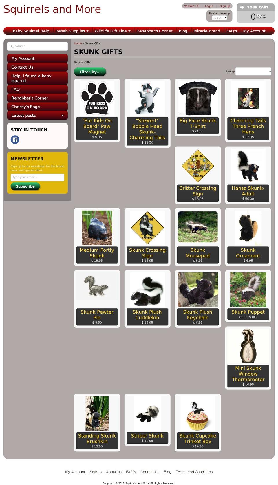 theraccoonstore.com shopify website screenshot