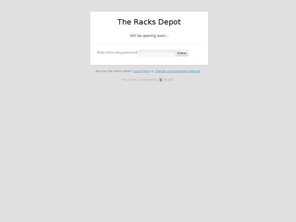 theracksdepot.com — Shopify storefront screenshot