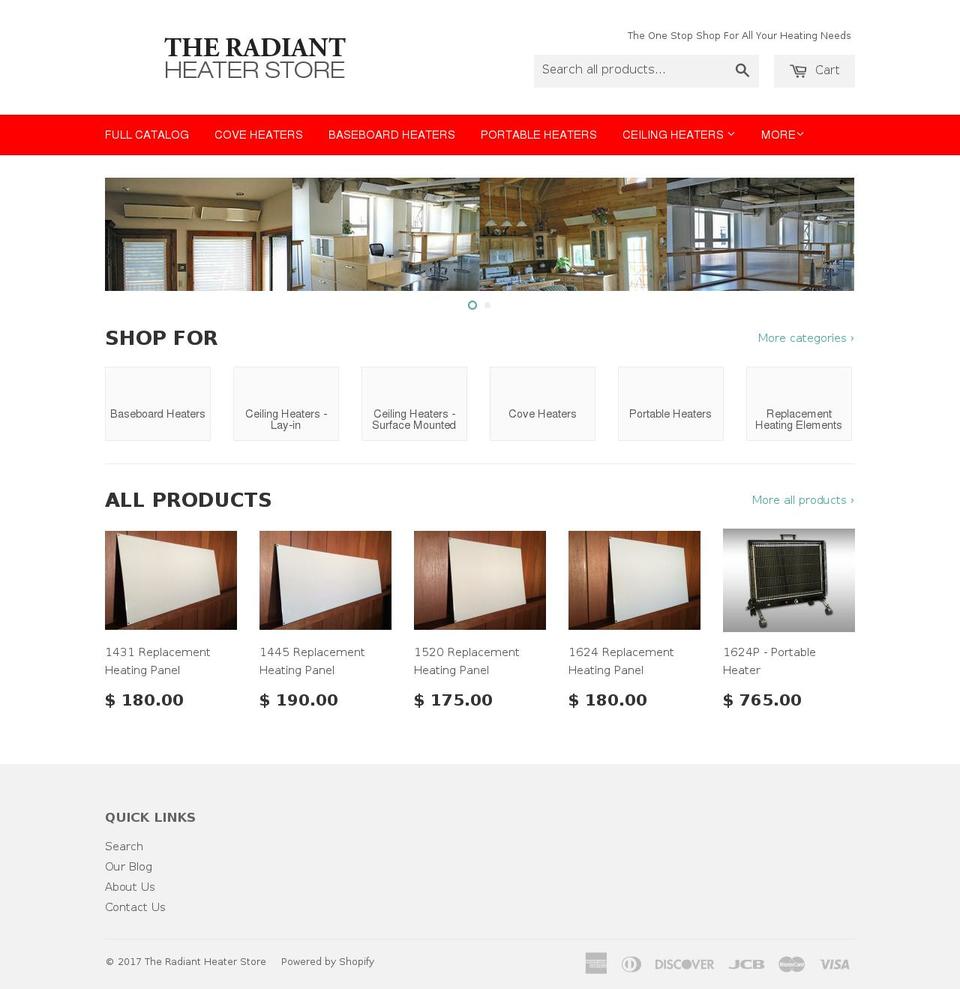 theradiantheaterstore.com shopify website screenshot