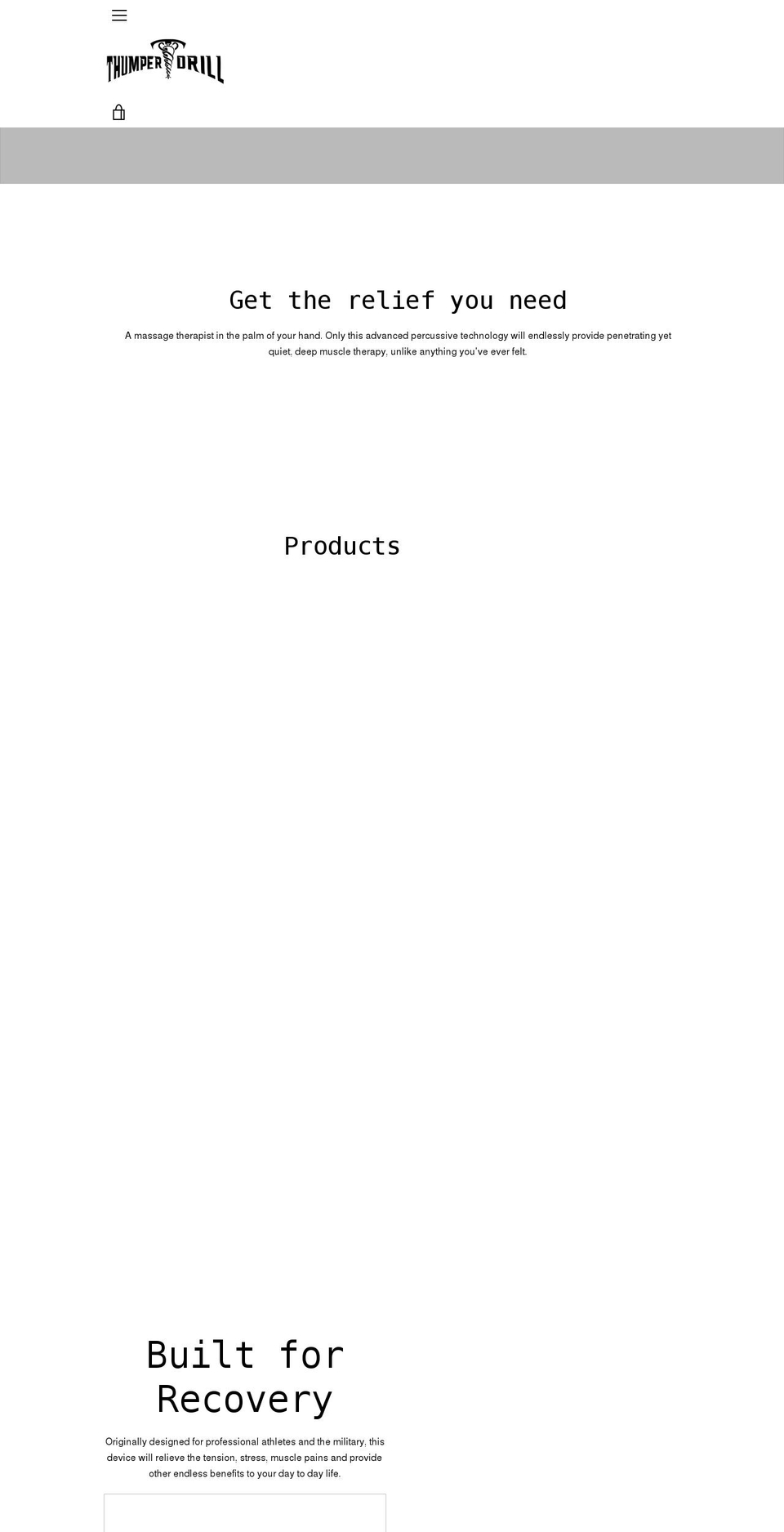 theradrill.com shopify website screenshot