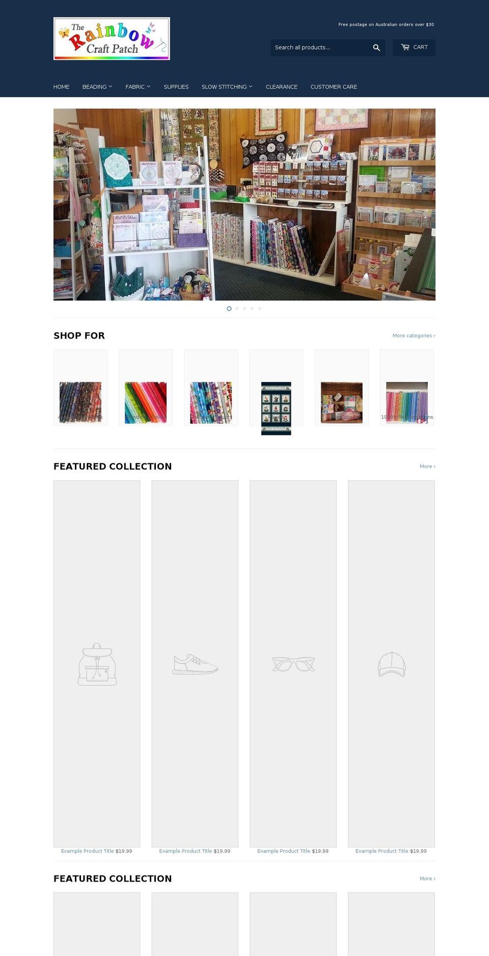 therainbowpatch.com.au shopify website screenshot