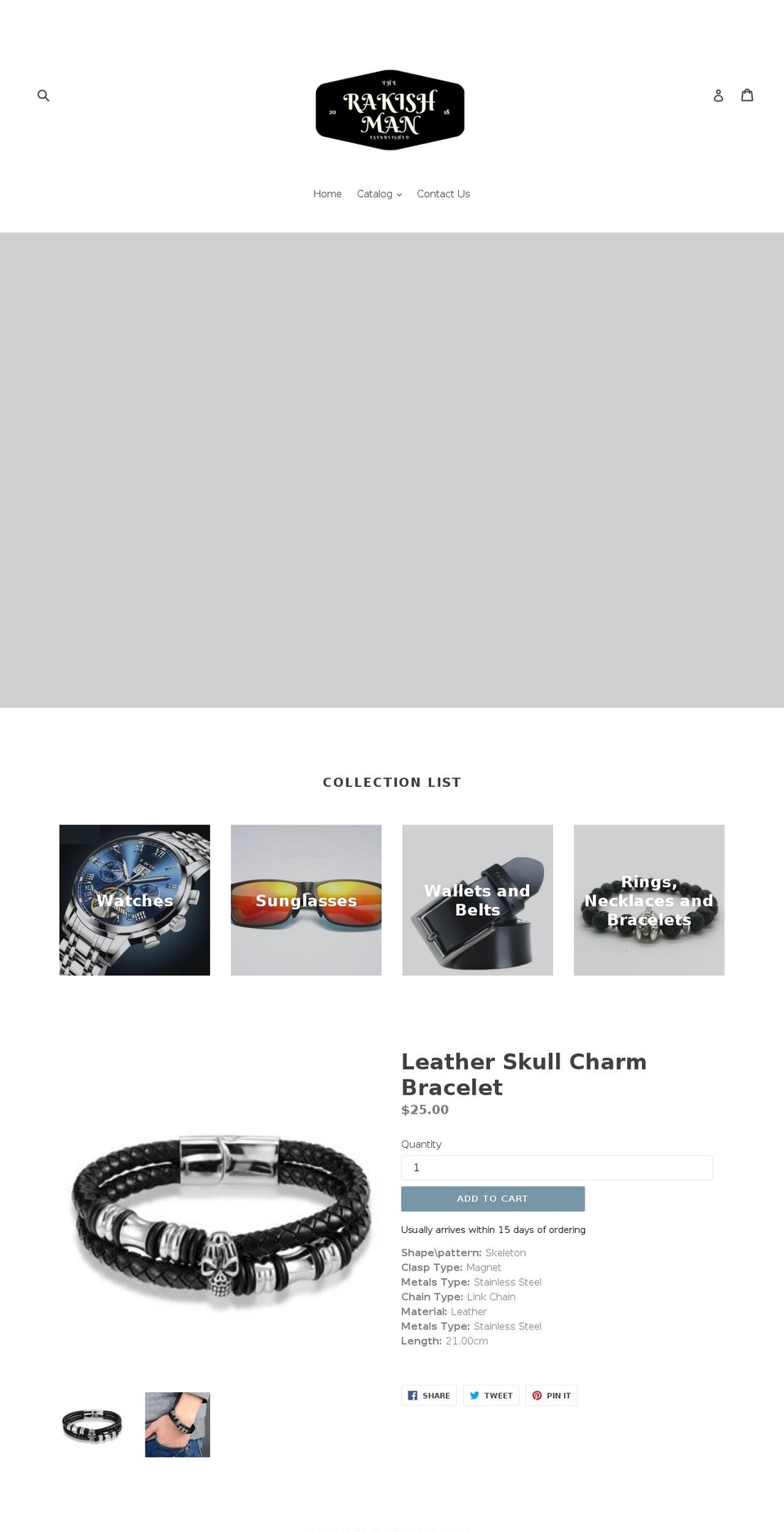 therakishman.com — Shopify storefront screenshot