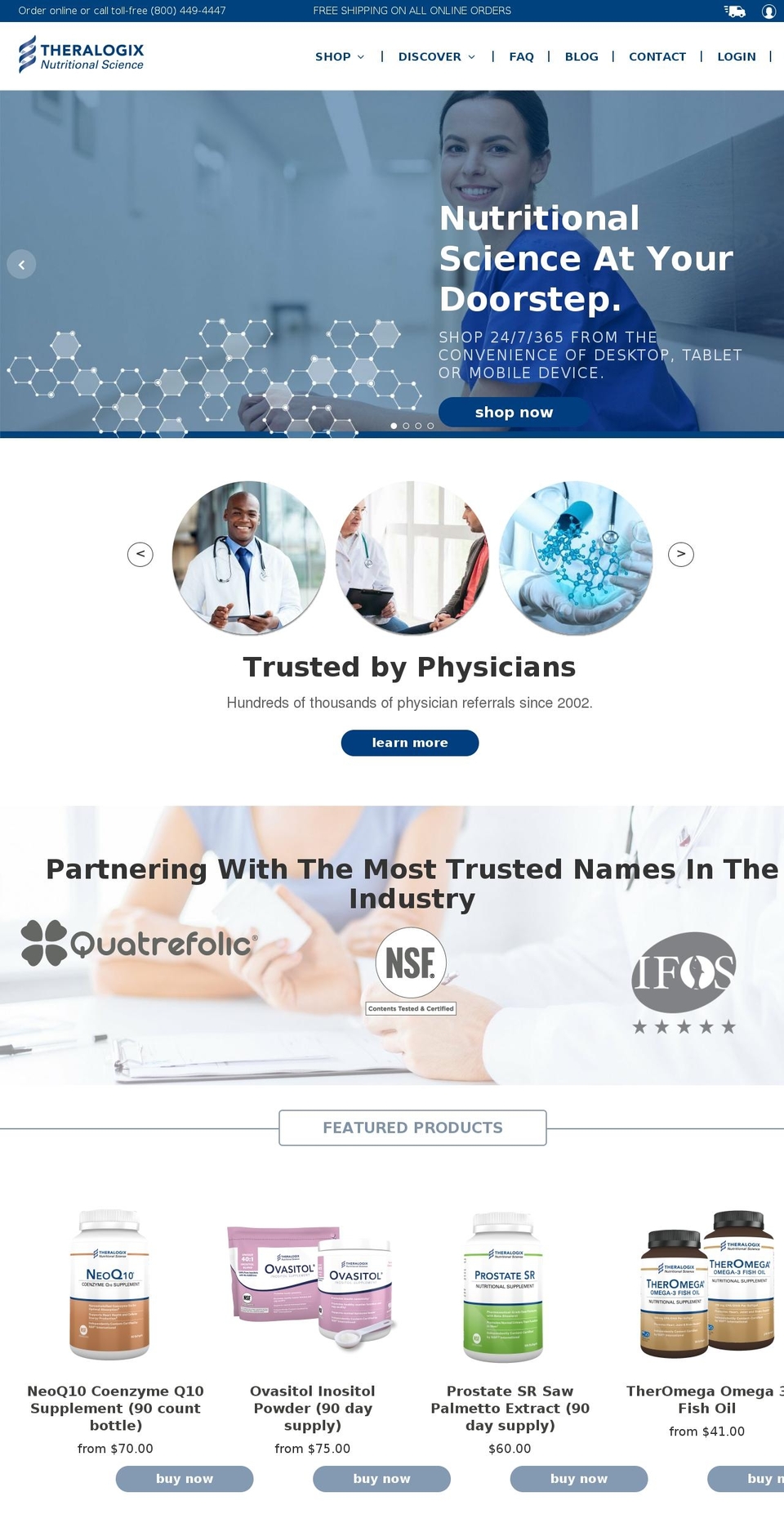 Working environment (checkout upgrade) 7-17-2018 Shopify theme site example theralogicks.com