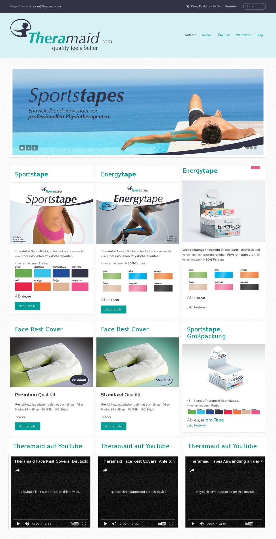 theramaid.com shopify website screenshot