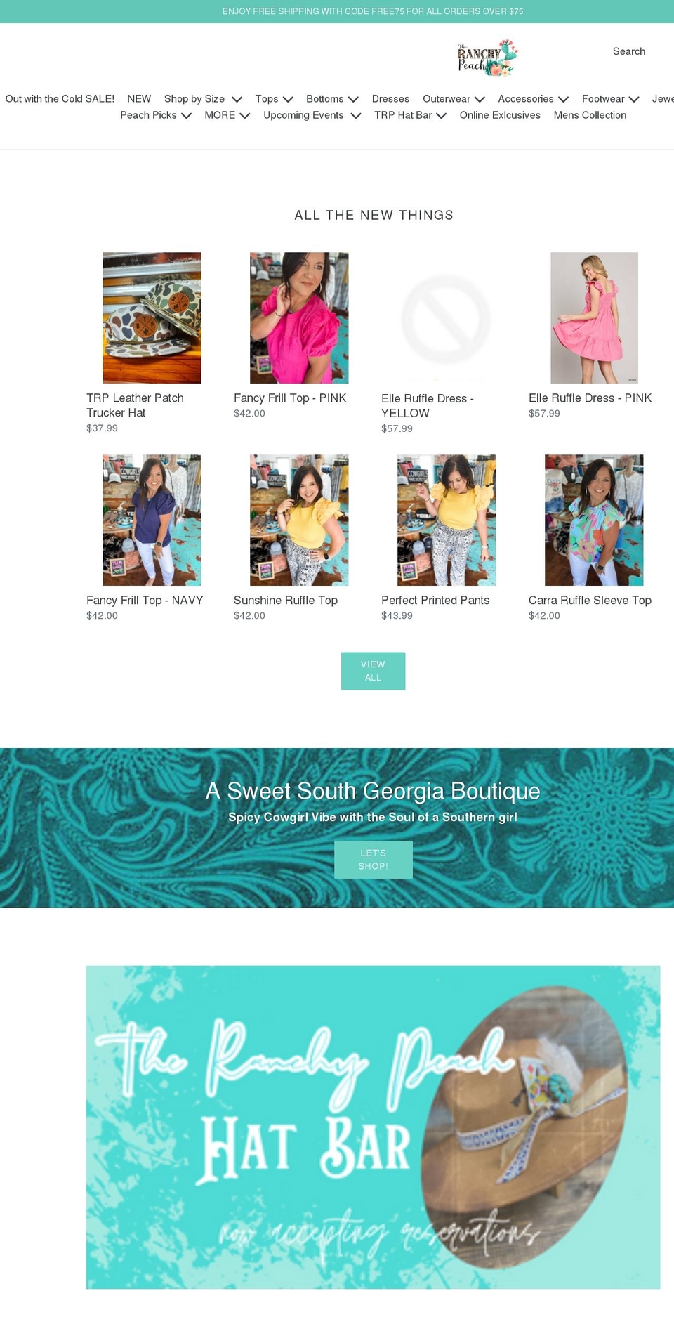 theranchypeach.com shopify website screenshot