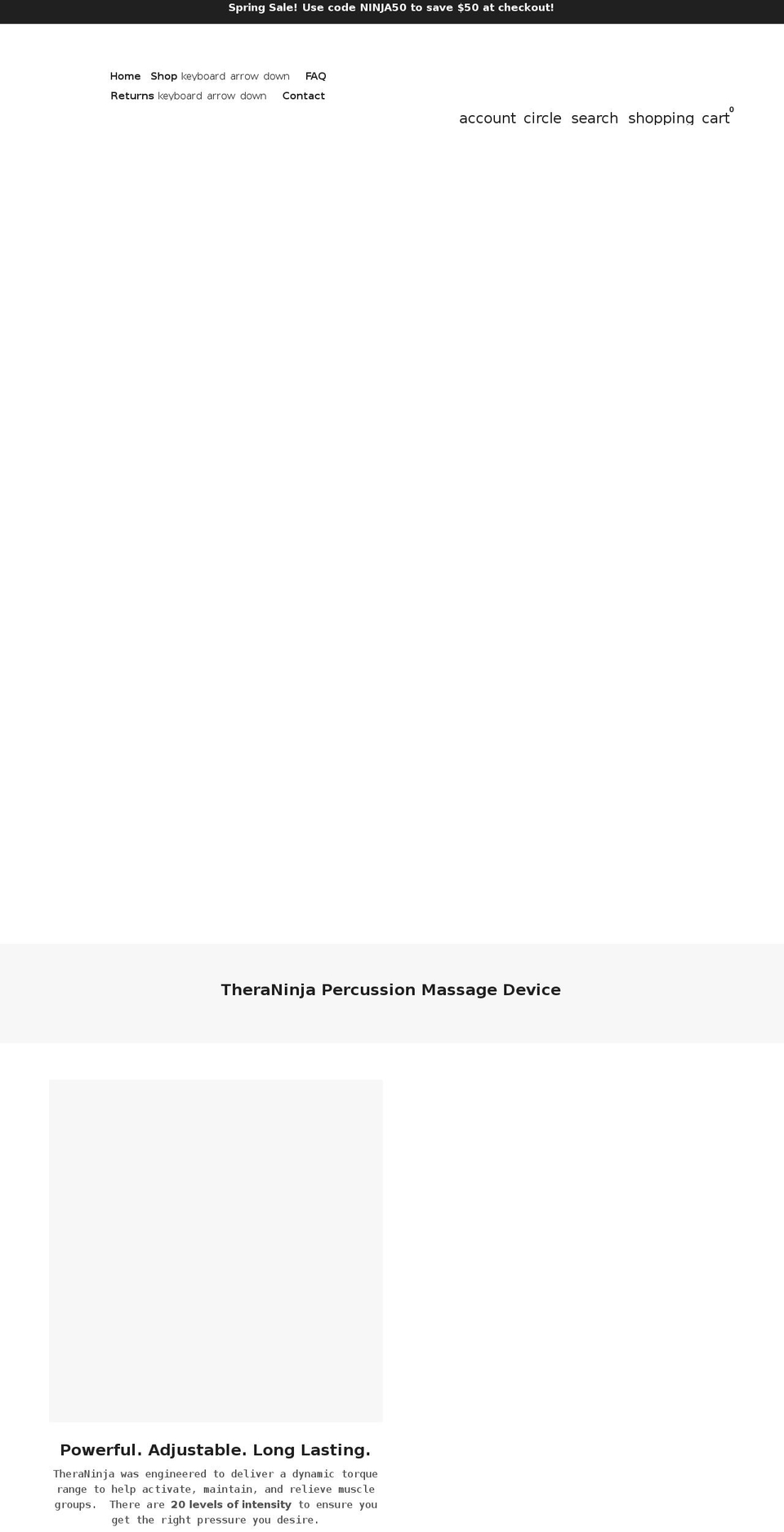 theraninjashop.com shopify website screenshot