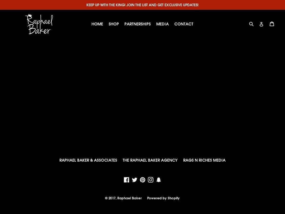 theraphaelbaker.com shopify website screenshot