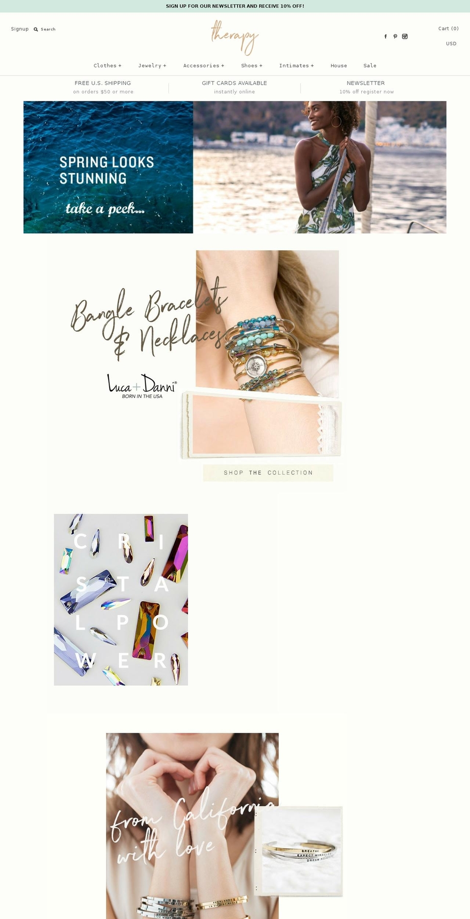 therapyboutiques.com shopify website screenshot