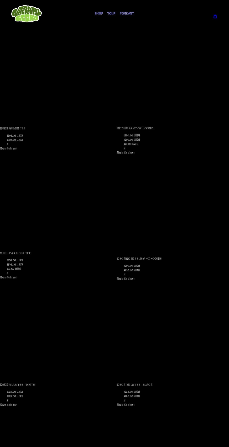 therapygecko.com shopify website screenshot