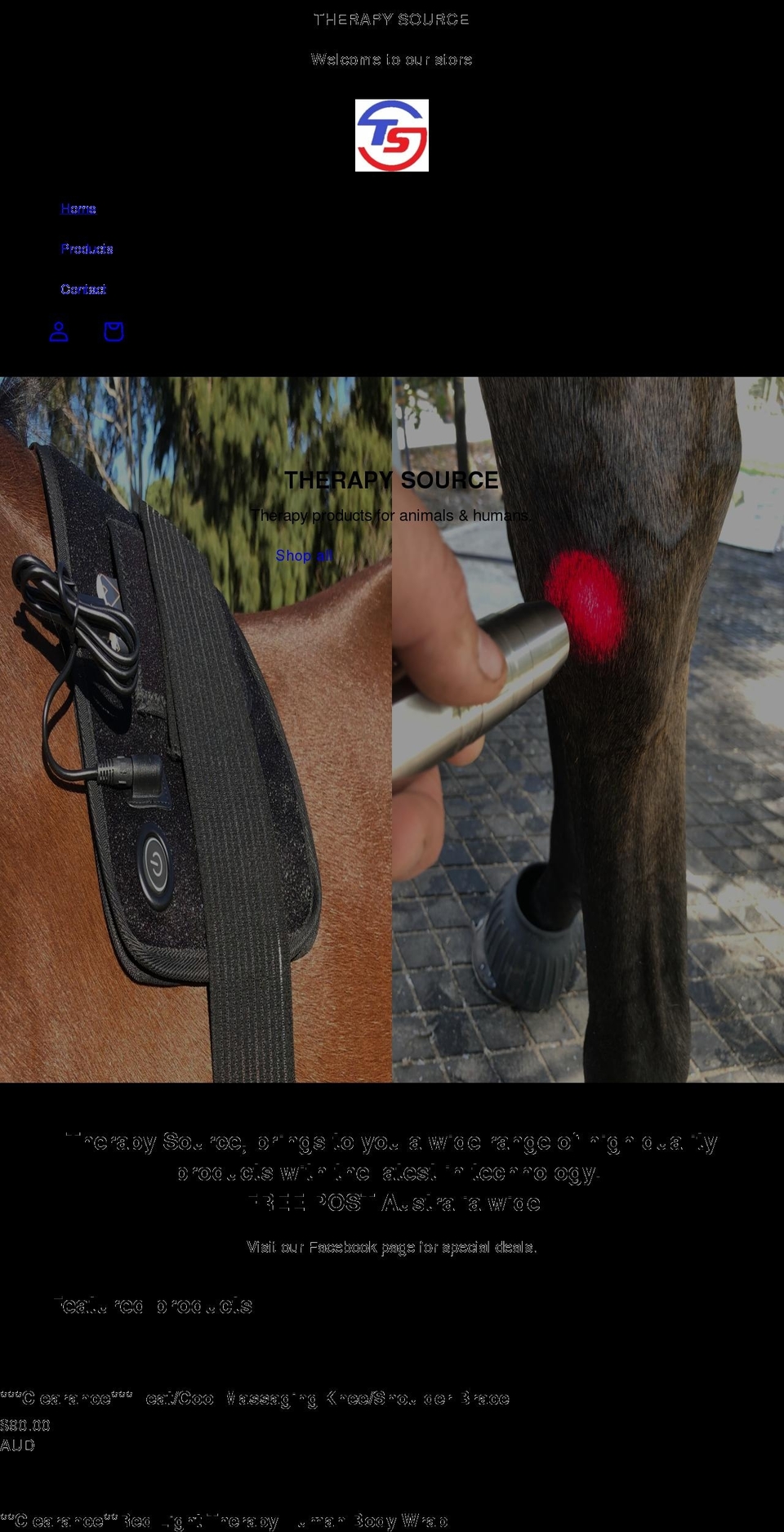 therapysource.com.au shopify website screenshot