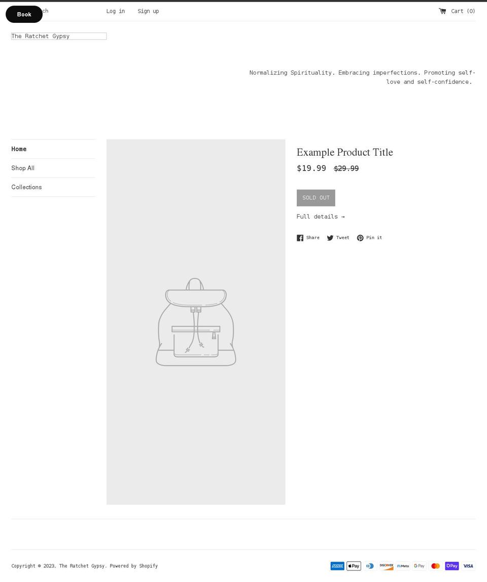 theratchetgypsy.com shopify website screenshot