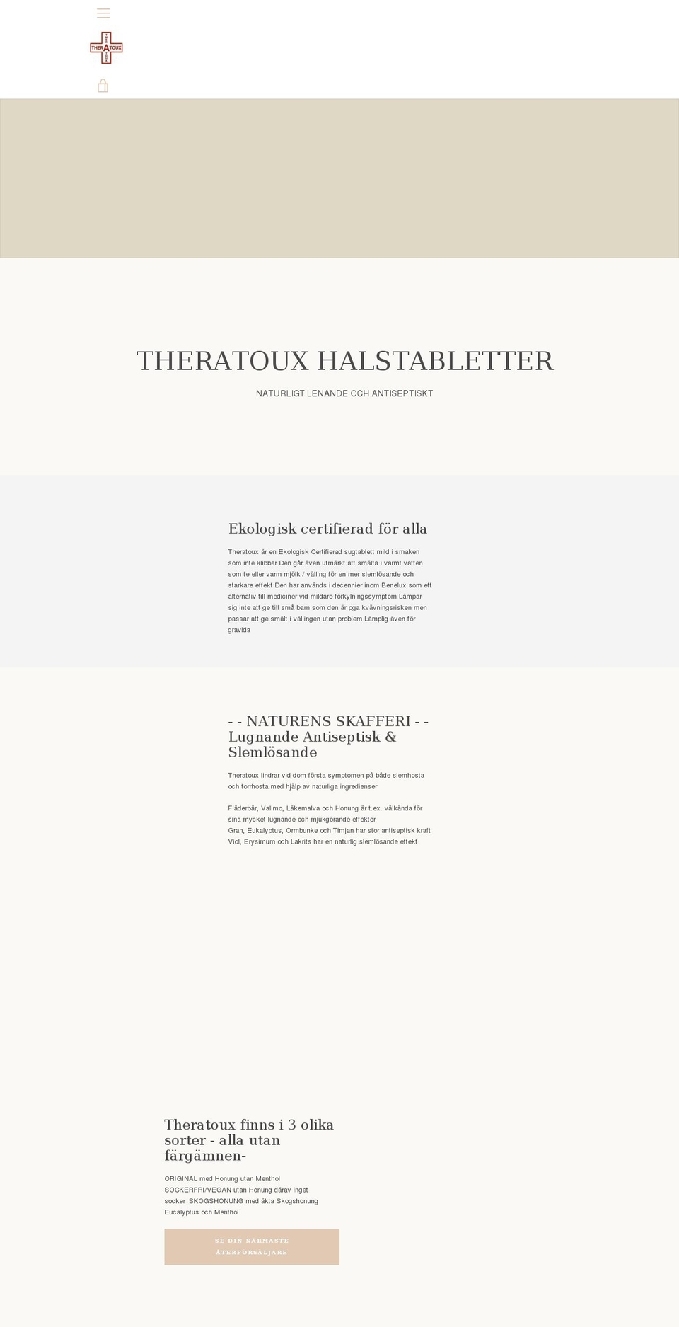 theratoux.se shopify website screenshot