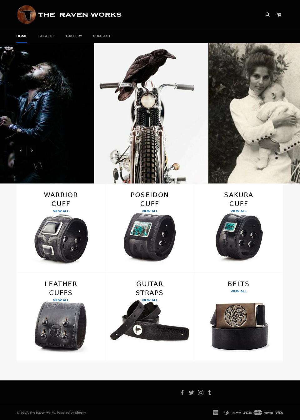 theravenworks.com shopify website screenshot