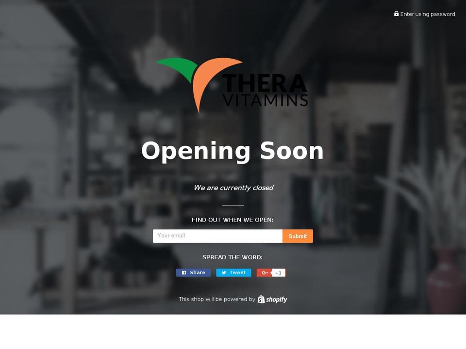 theravitamins.com shopify website screenshot