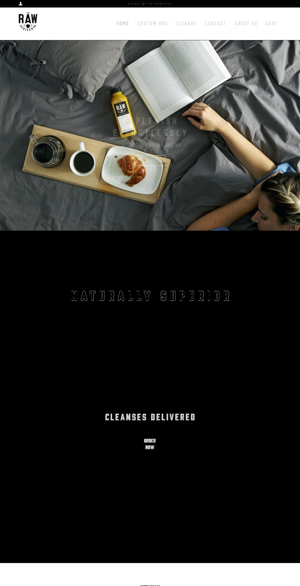 therawjuicery.com shopify website screenshot