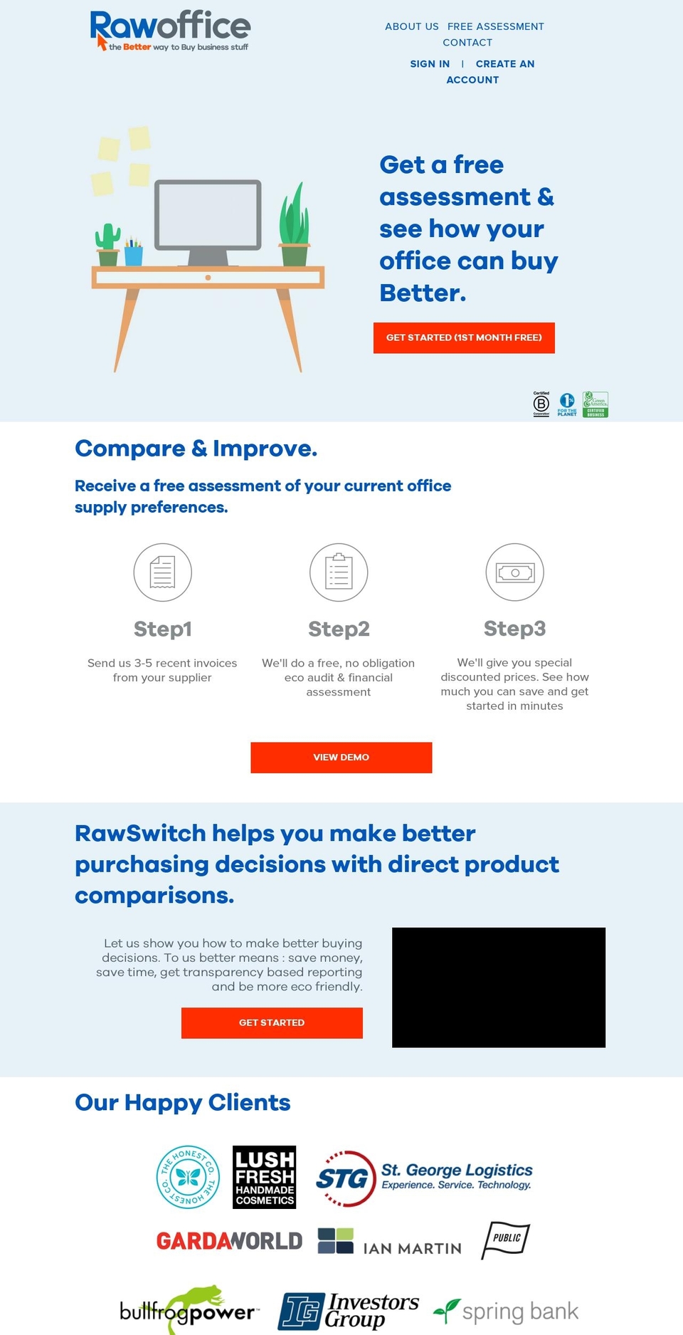 therawoffice.com — Shopify storefront screenshot