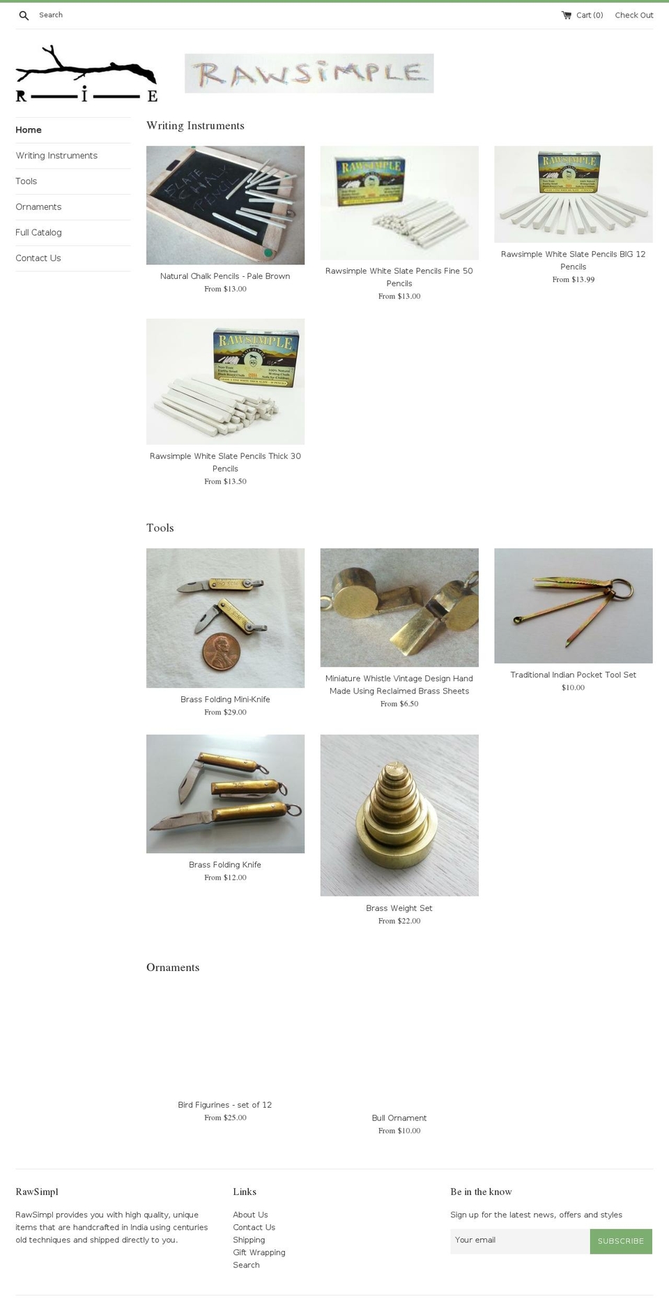 therawsimple.com — Shopify storefront screenshot