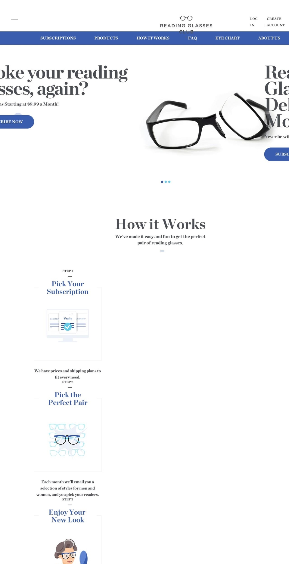 rgc-theme Shopify theme site example thereadingglassclub.com