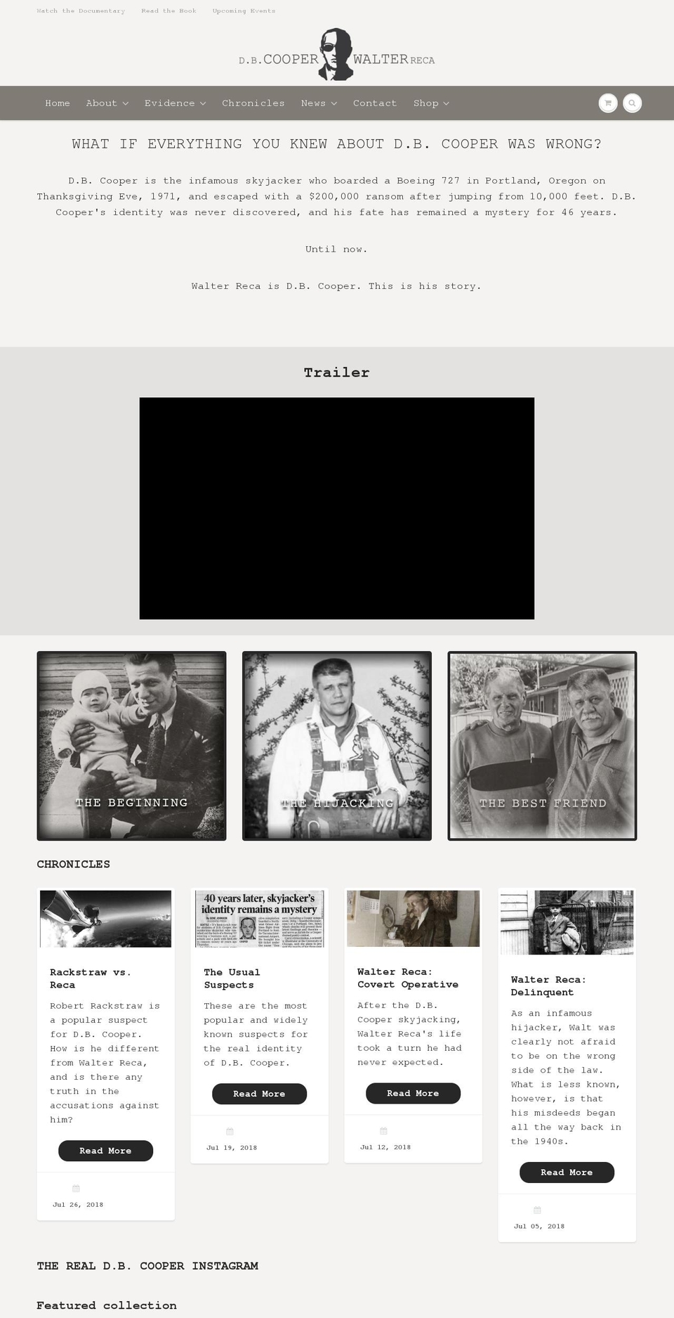therealdbcooper.com — Shopify storefront screenshot