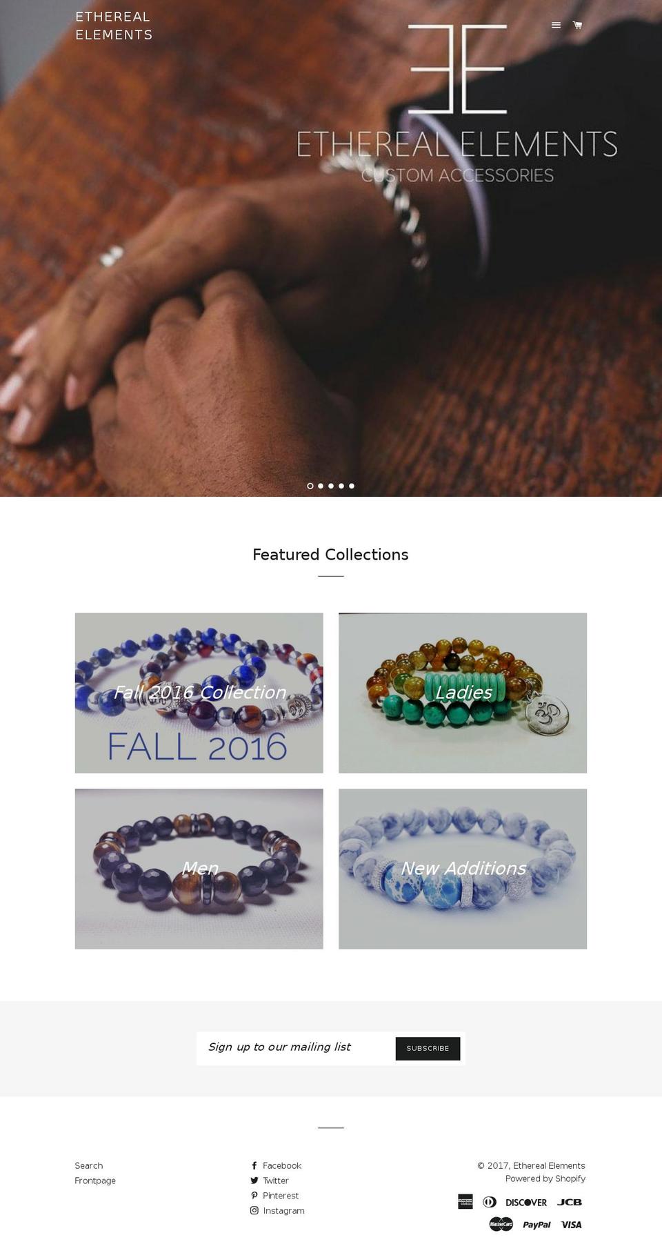 therealelements.com shopify website screenshot