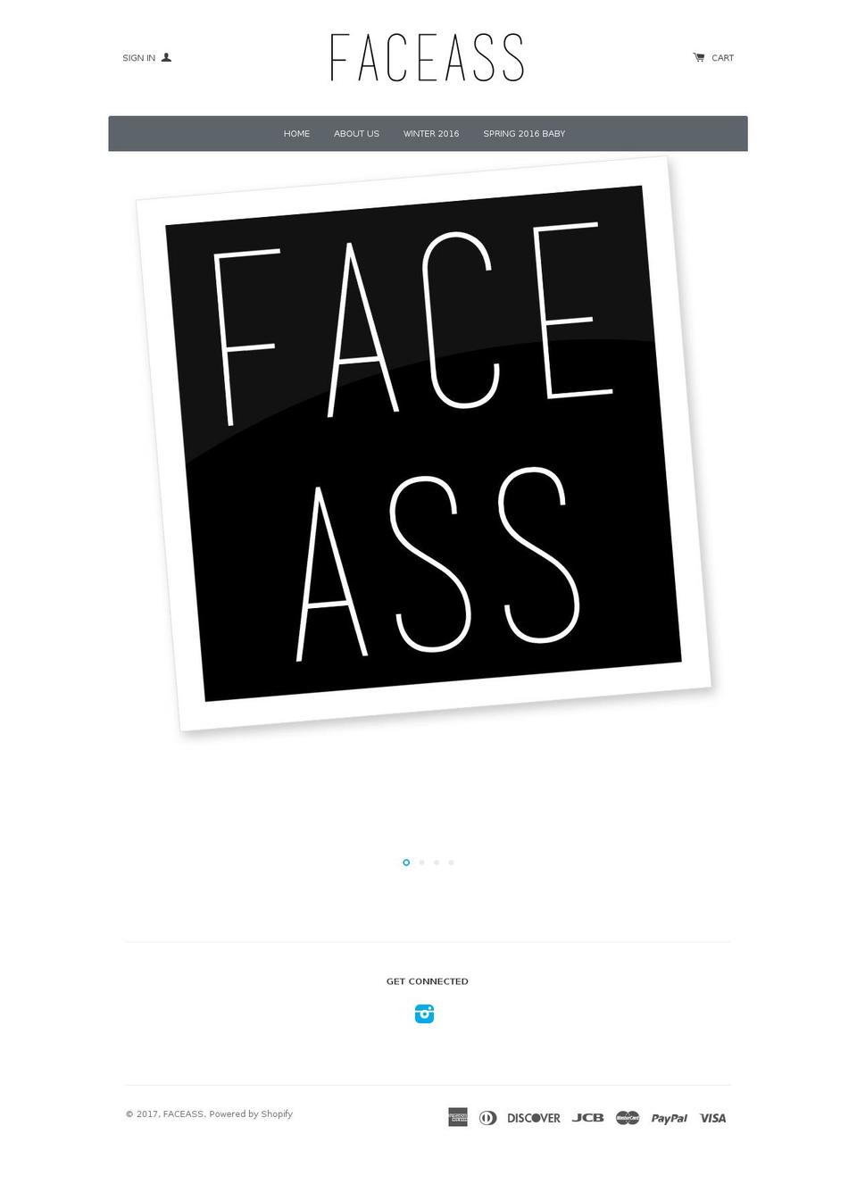 therealfaceass.com shopify website screenshot