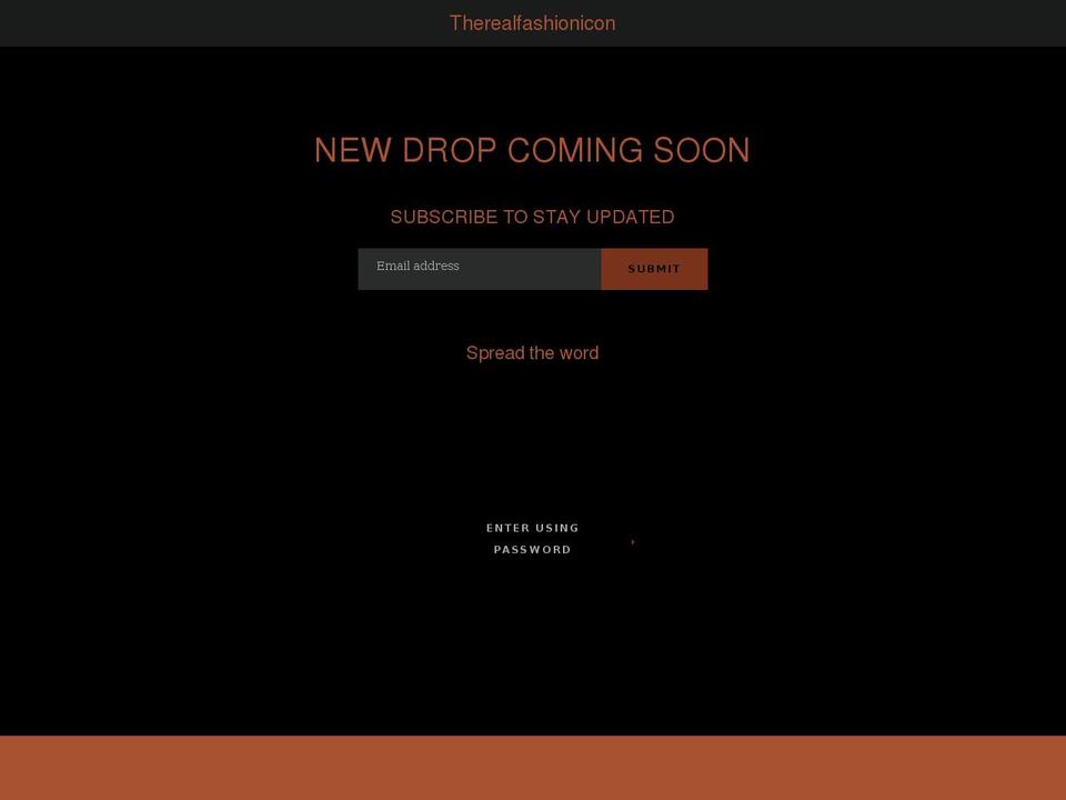 therealfashionicon.com shopify website screenshot