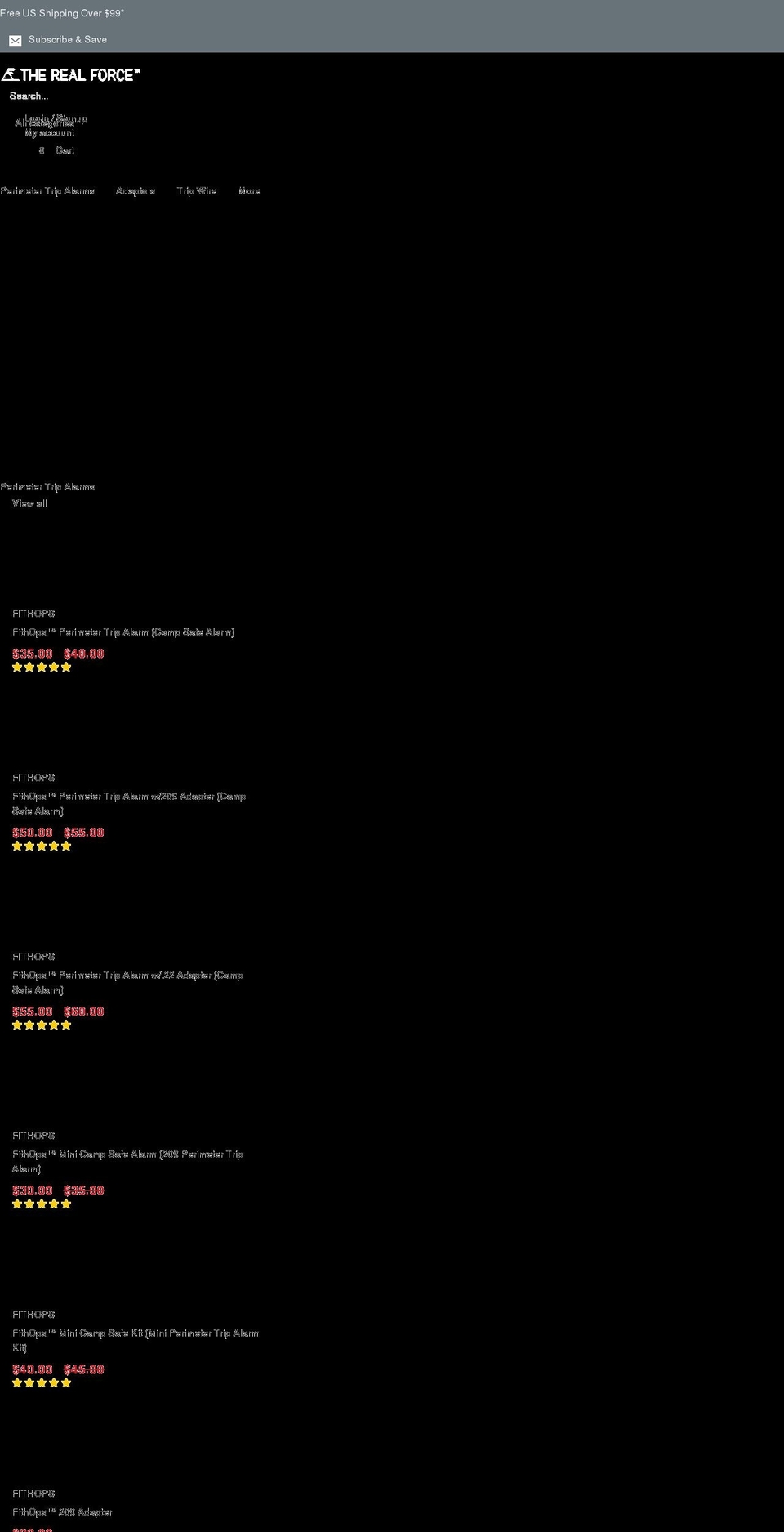 therealforceshop.com shopify website screenshot