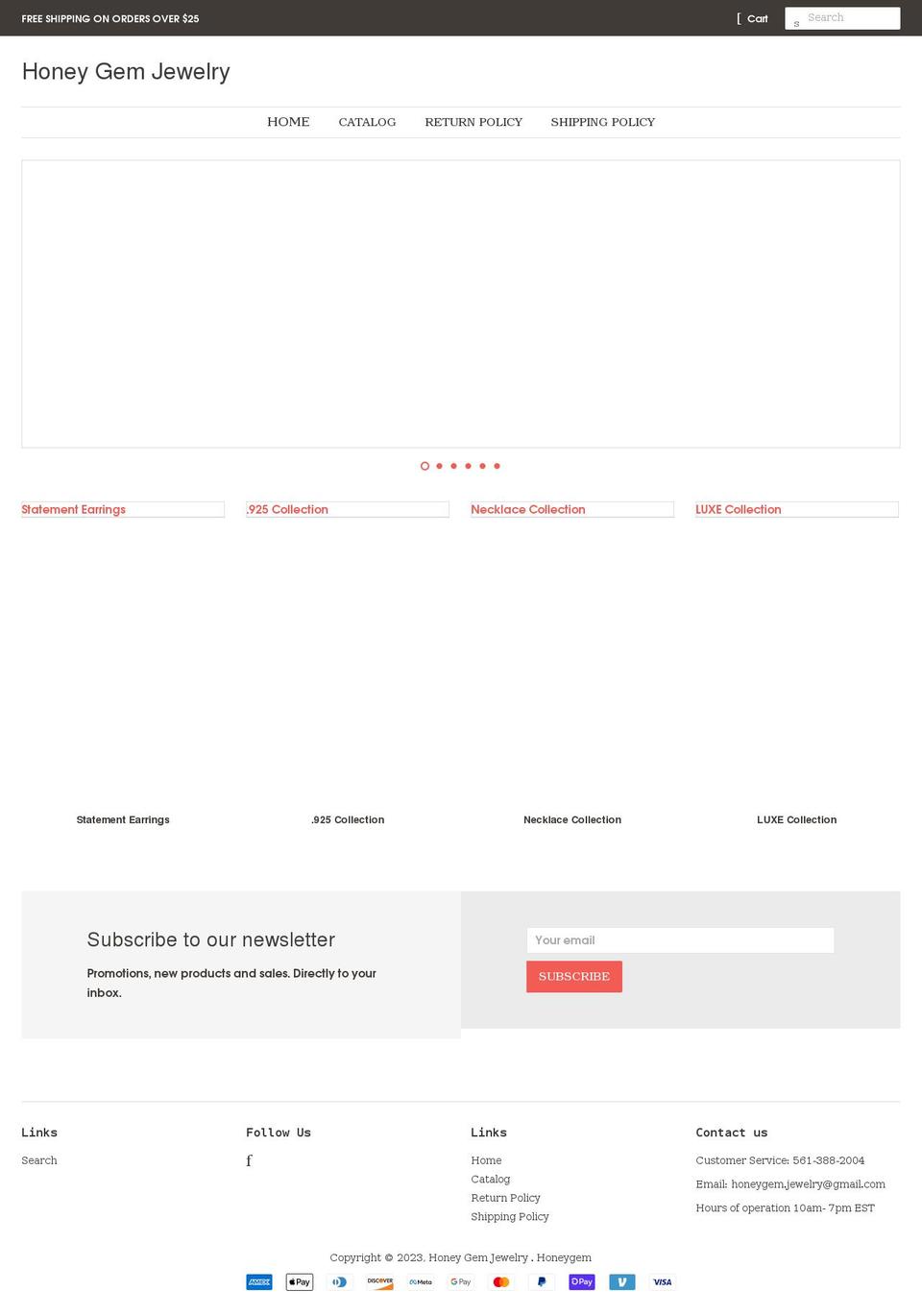 therealhoneygem.com shopify website screenshot