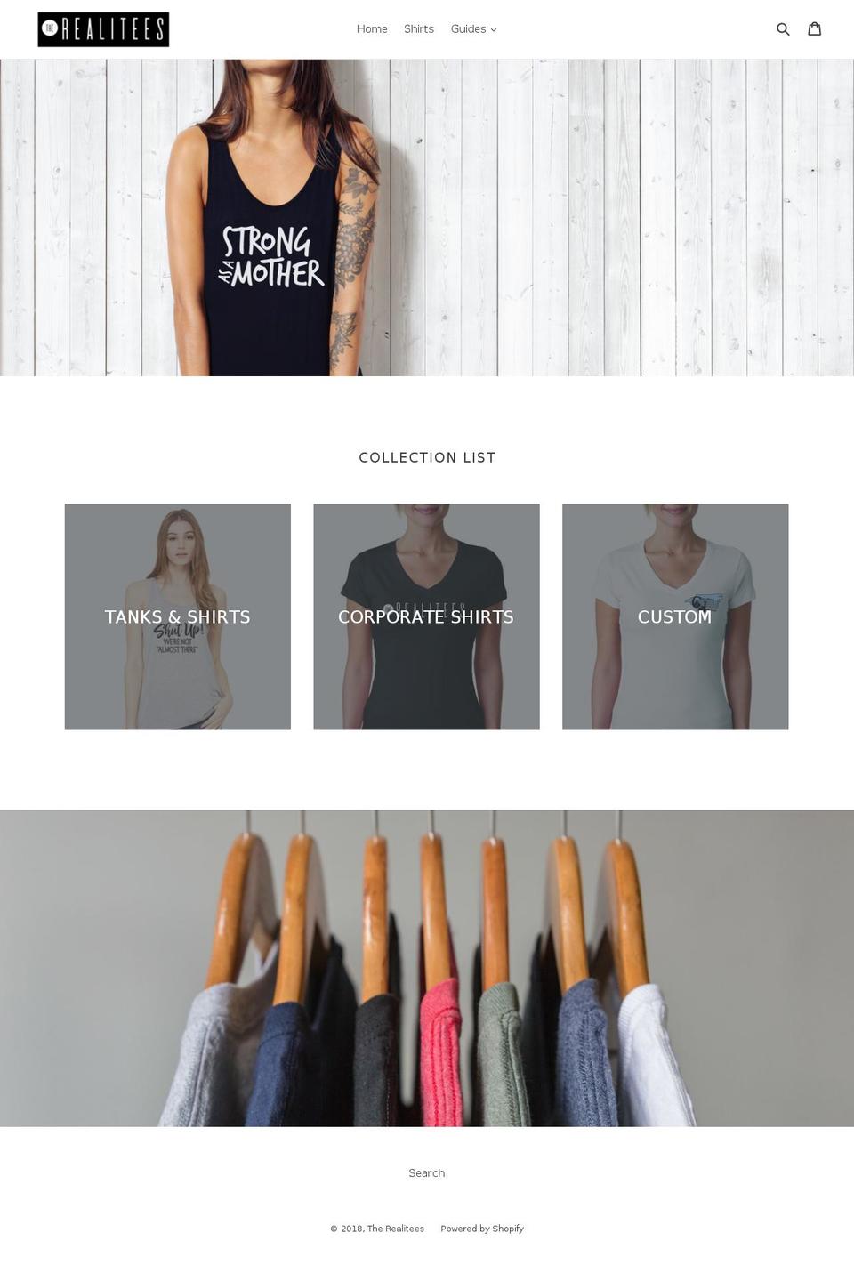 therealitees.com — Shopify storefront screenshot