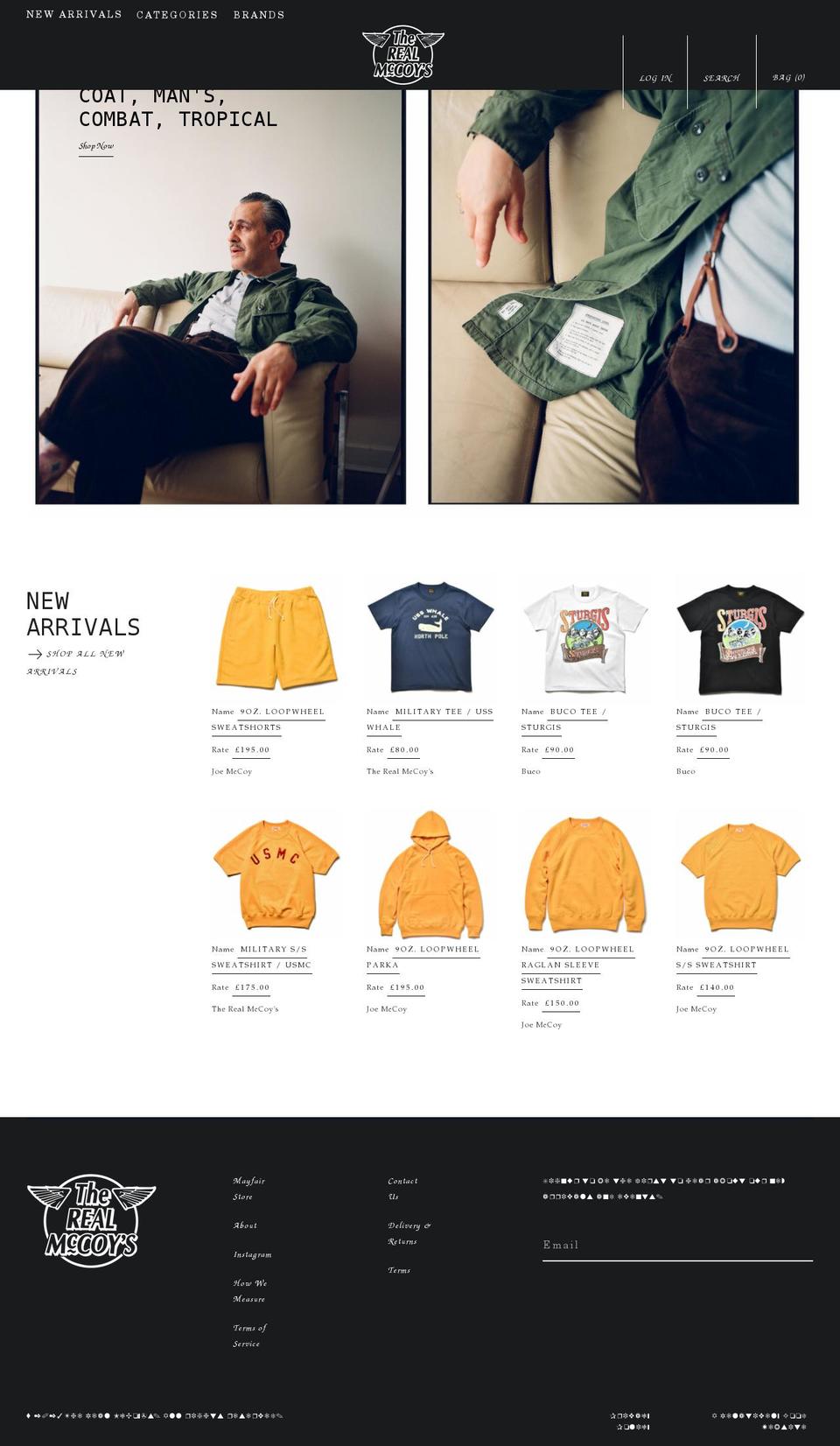 therealmccoys.com shopify website screenshot