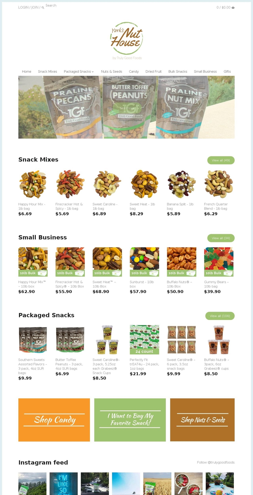 therealnuthouse.com — Shopify storefront screenshot