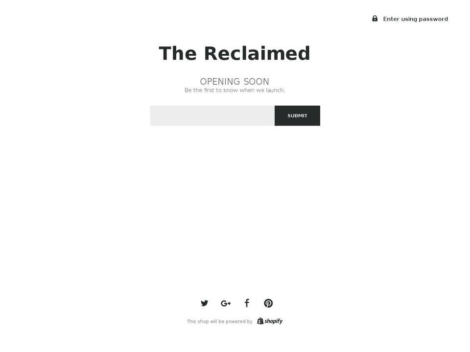 thereclaimedshop.com — Shopify storefront screenshot