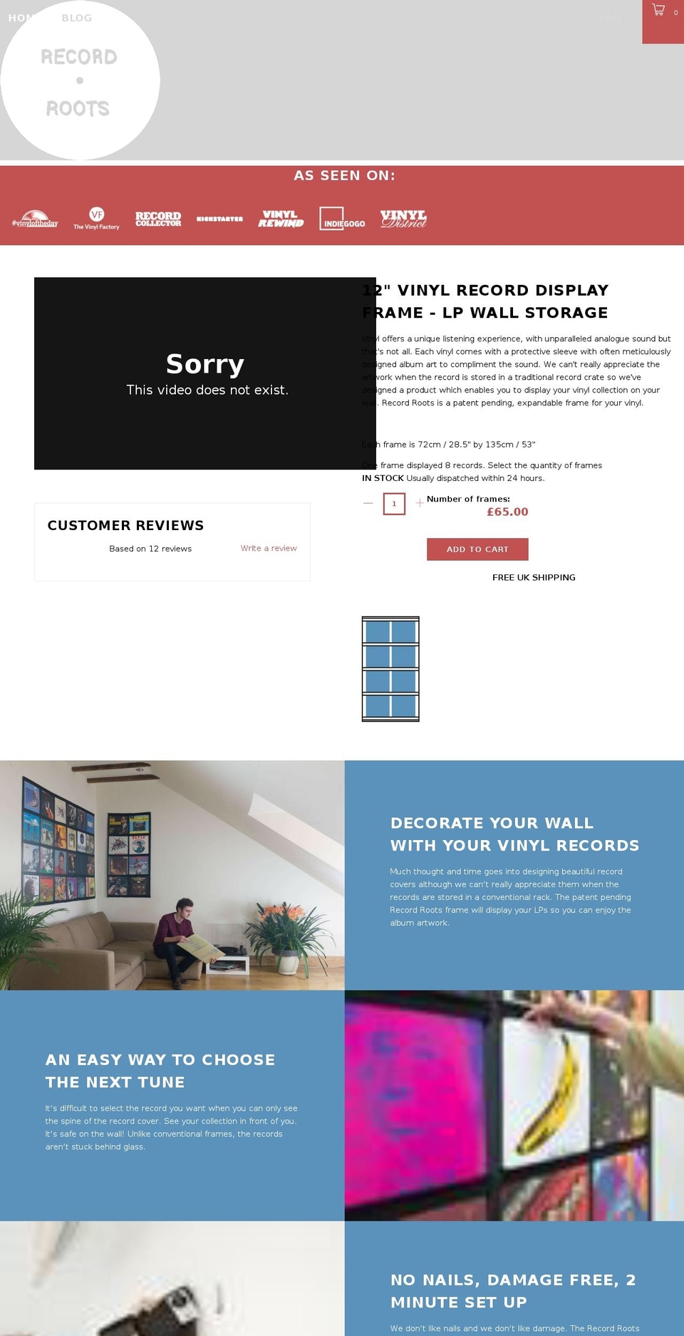 therecordroots.com — Shopify storefront screenshot