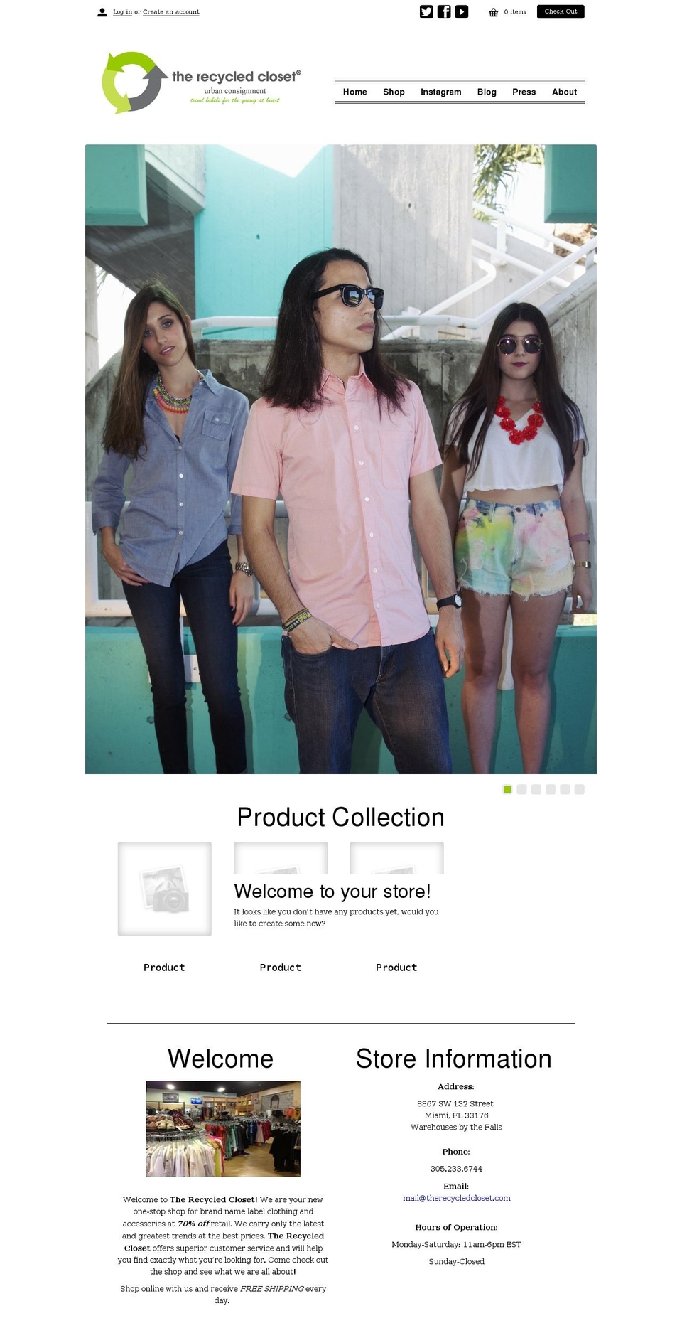 272 Shopify theme site example therecycledcloset.net