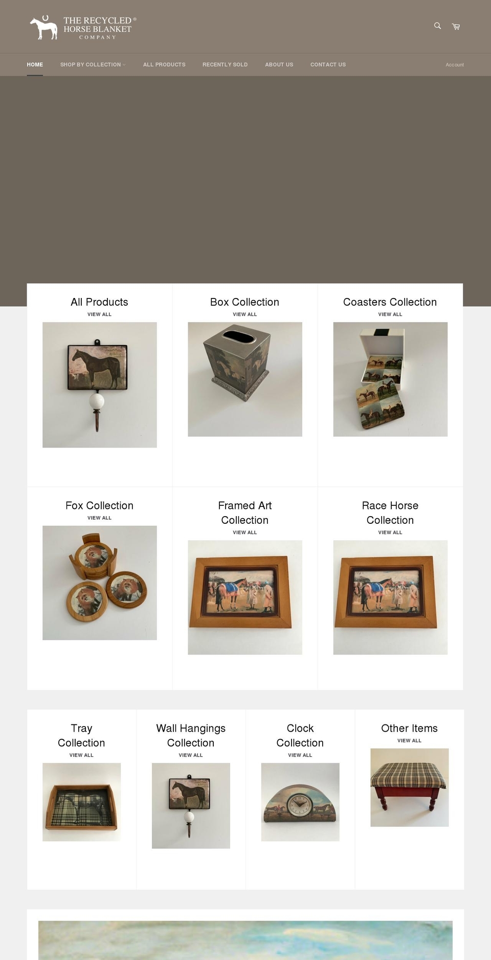 therecycledhorseblanketcompany.com shopify website screenshot