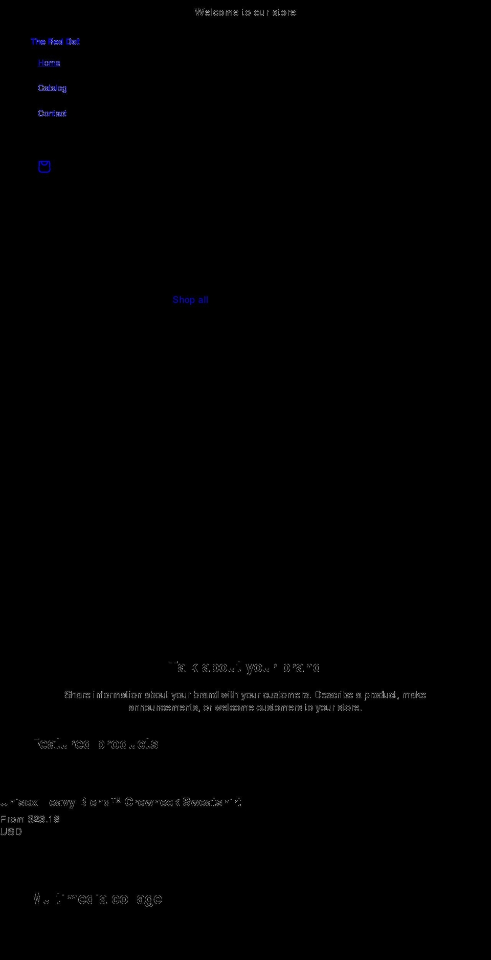 thereddot.net shopify website screenshot