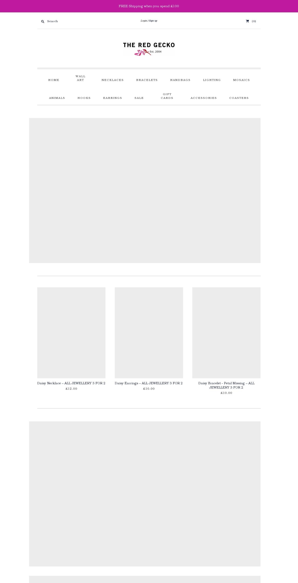 theredgecko.co.uk shopify website screenshot