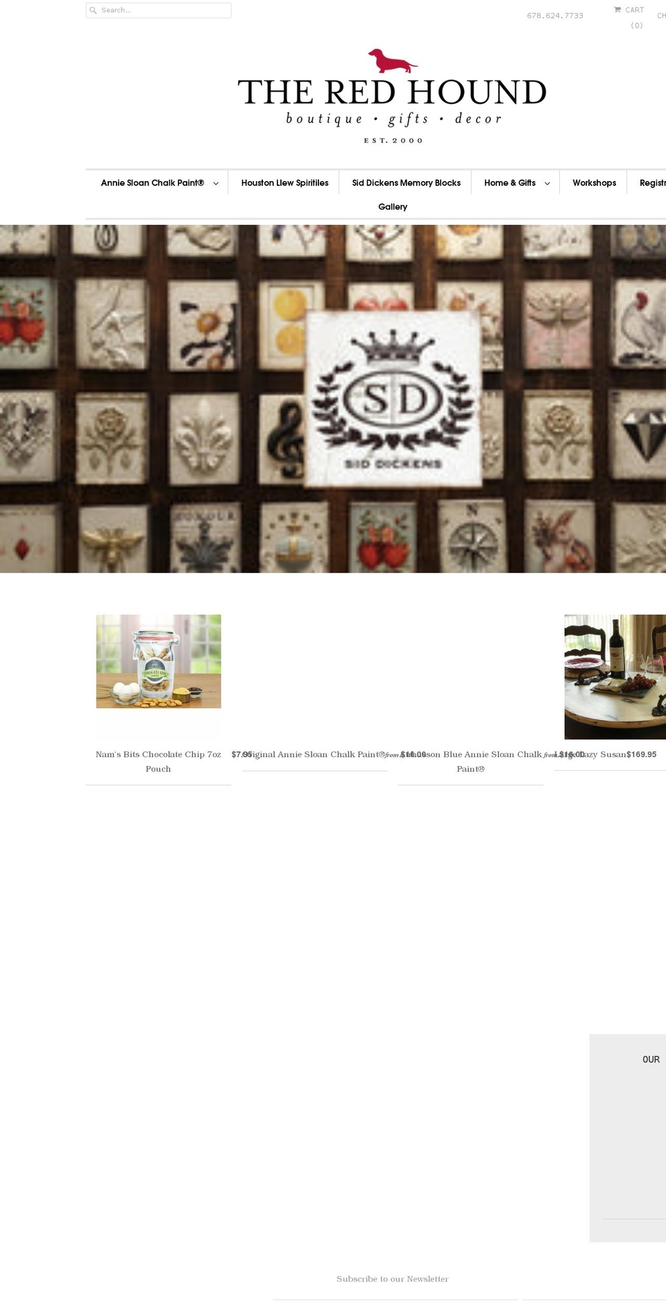 theredhoundgifts.com shopify website screenshot