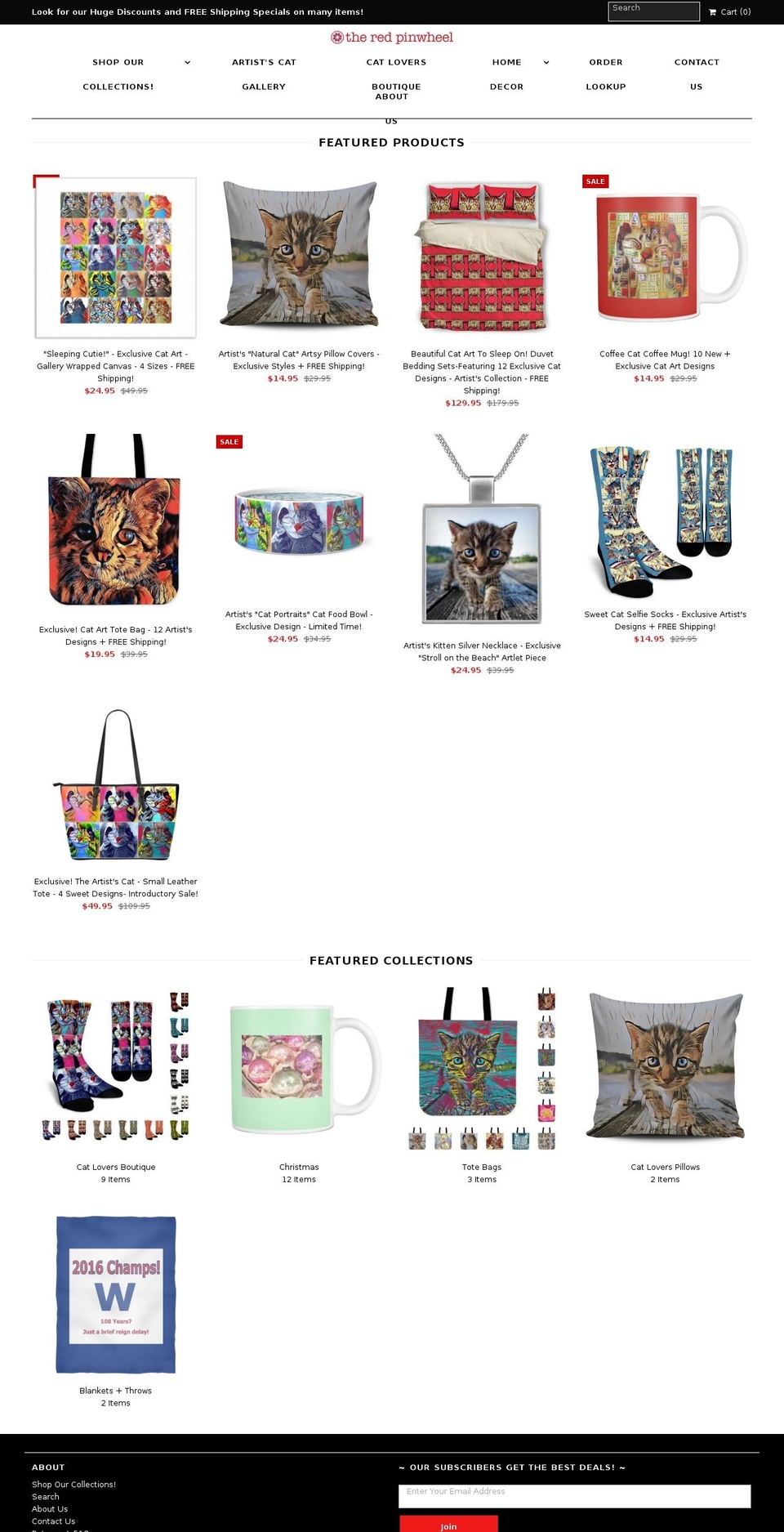 theredpinwheel.com shopify website screenshot