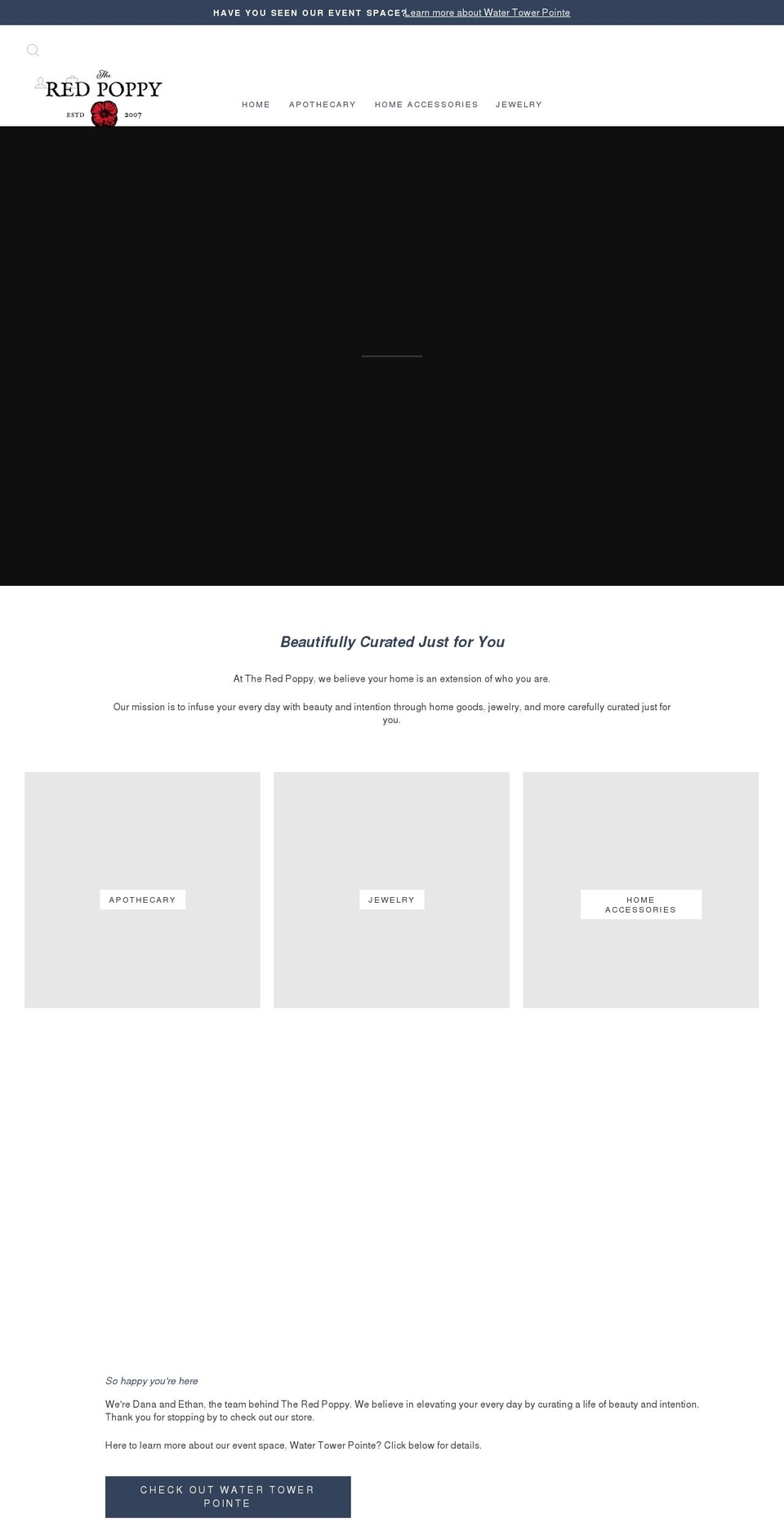 theredpoppygifts.com shopify website screenshot