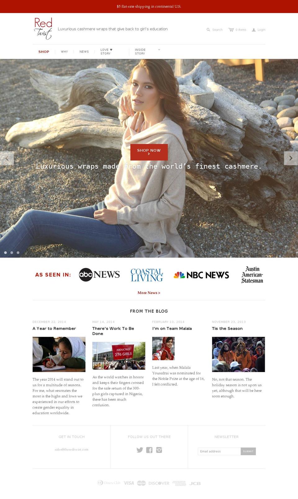 theredtwist.com shopify website screenshot