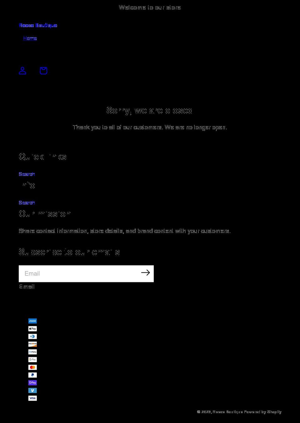 thereeceboutique.com shopify website screenshot