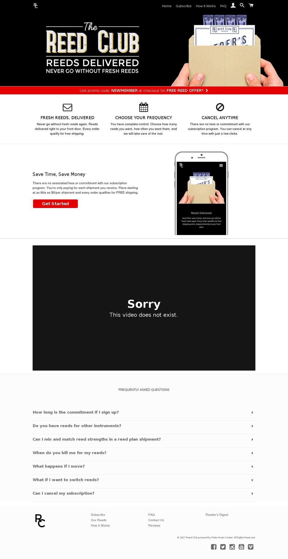 thereedclub.com shopify website screenshot