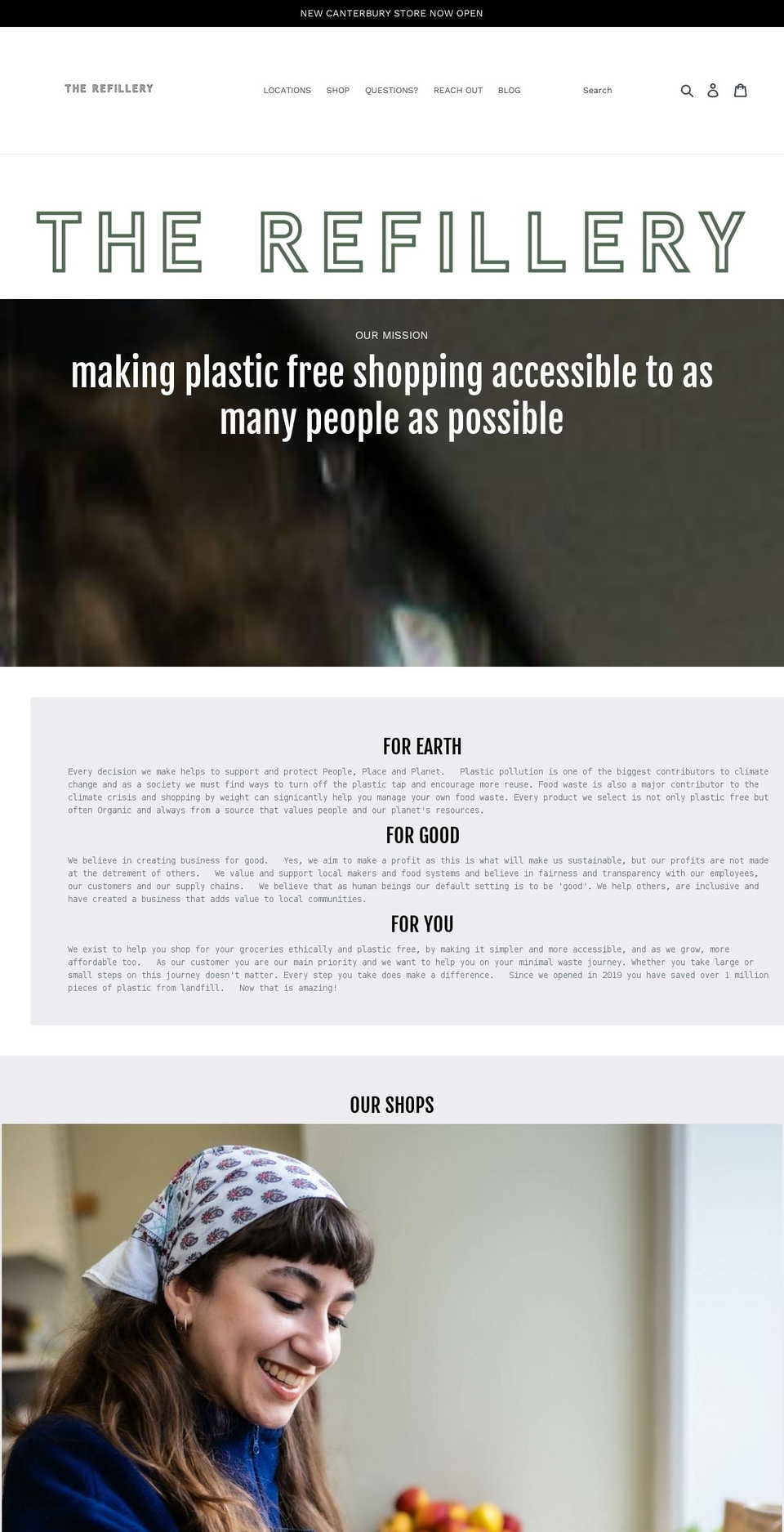 therefillery.co.uk shopify website screenshot