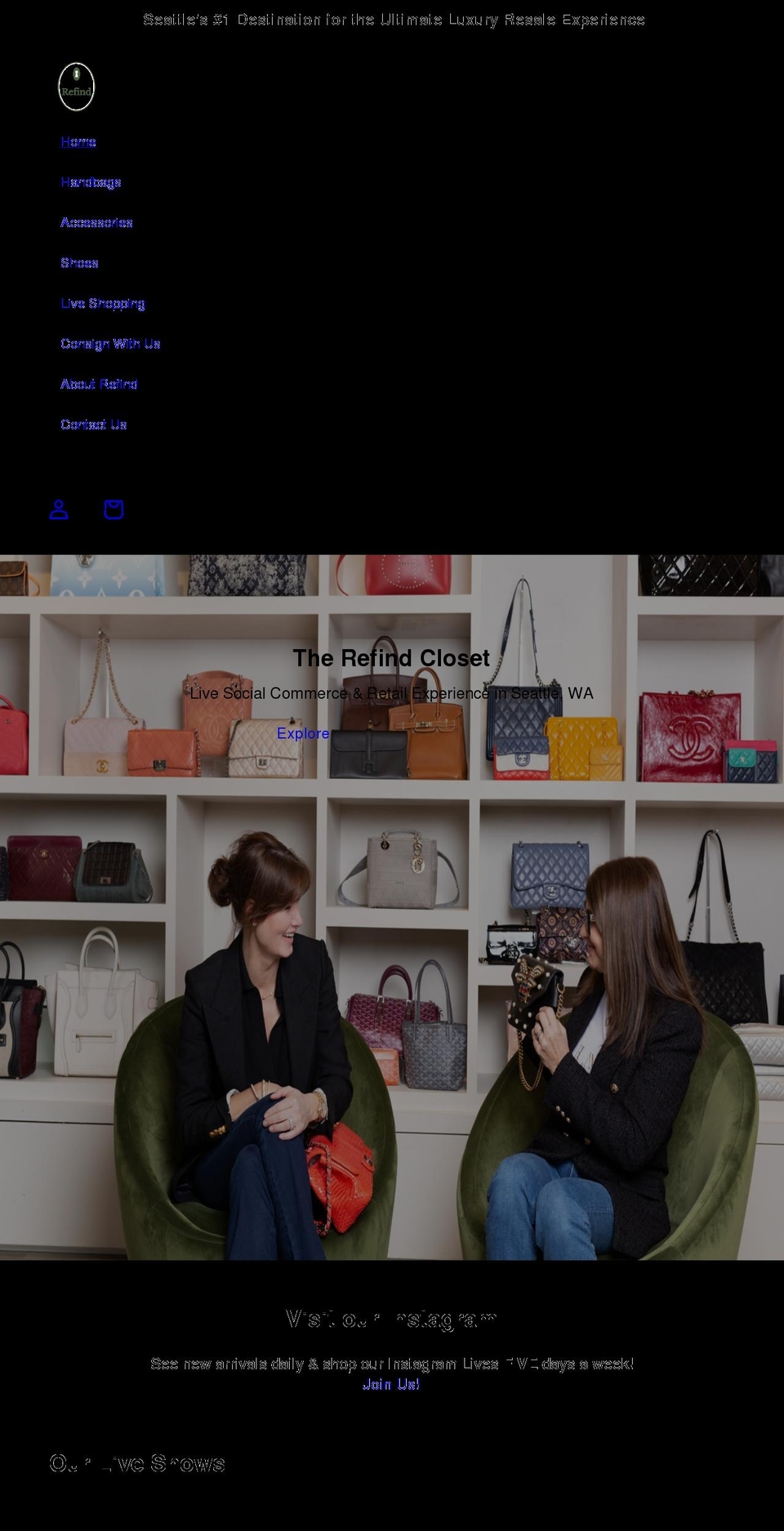 therefindcloset.com shopify website screenshot