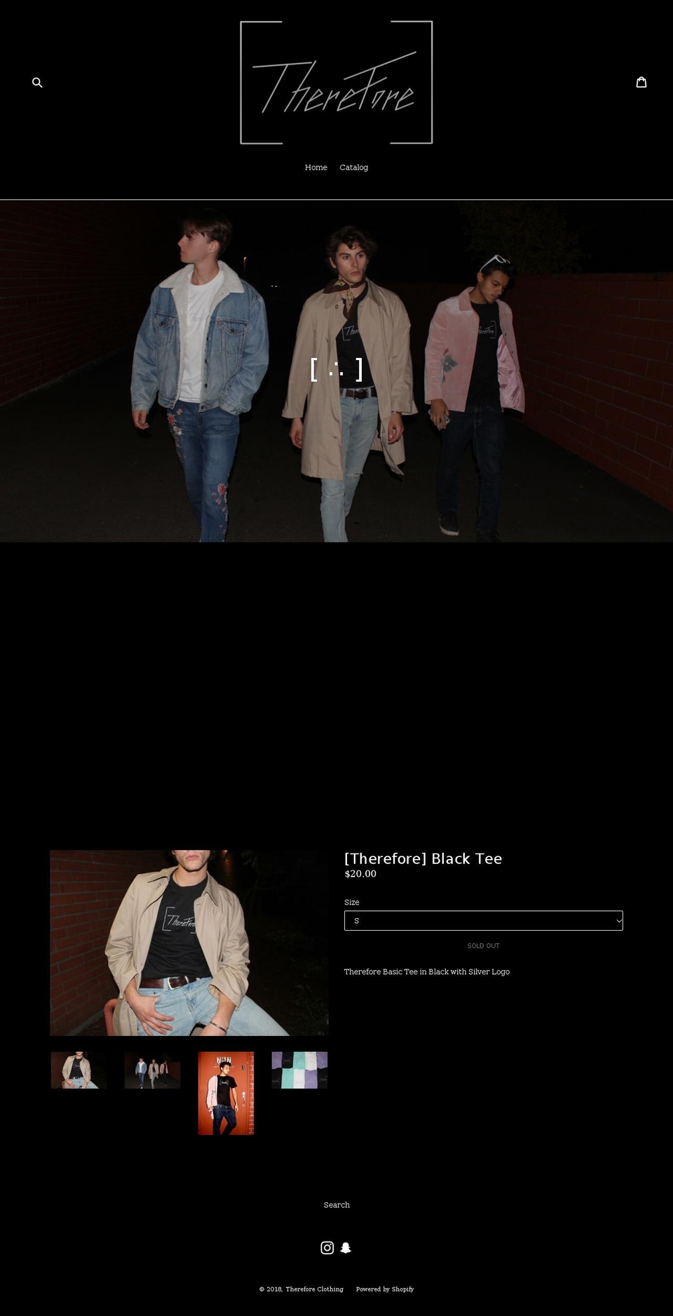 thereforeclothing.com — Shopify storefront screenshot