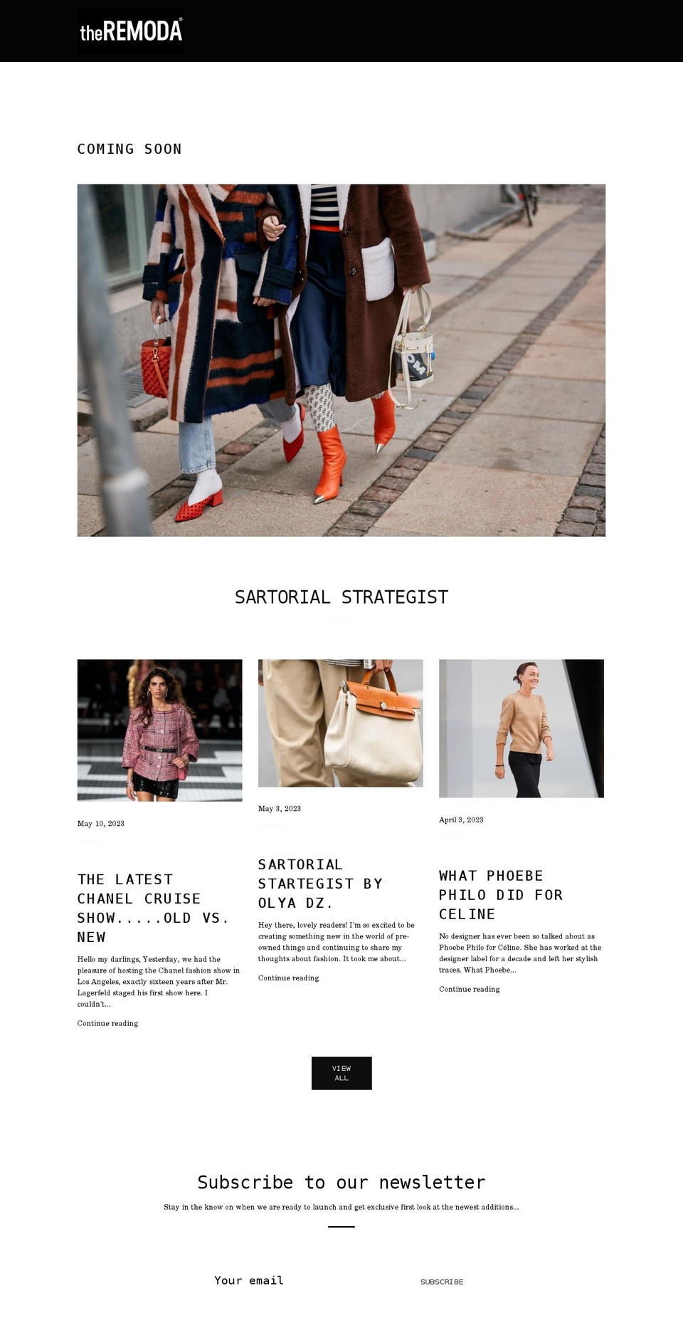 theremoda.com shopify website screenshot